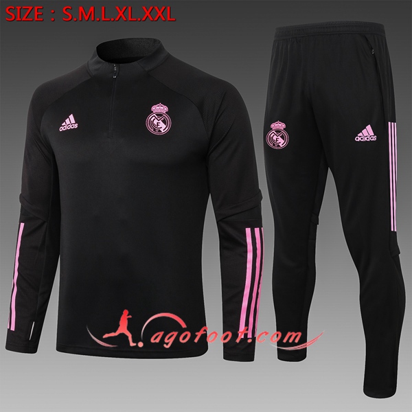 Nouveau Survetement de Foot Real Madrid Enfant Noir 20/21