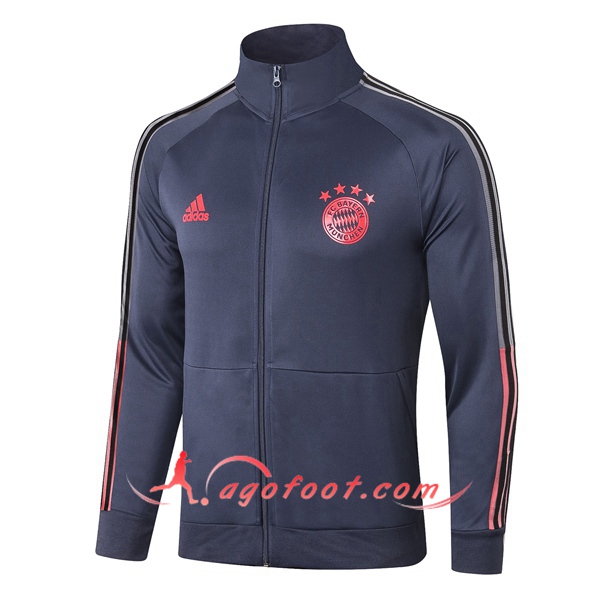 Nouveau Veste Foot Bayern Munich Bleu Royal 20/21