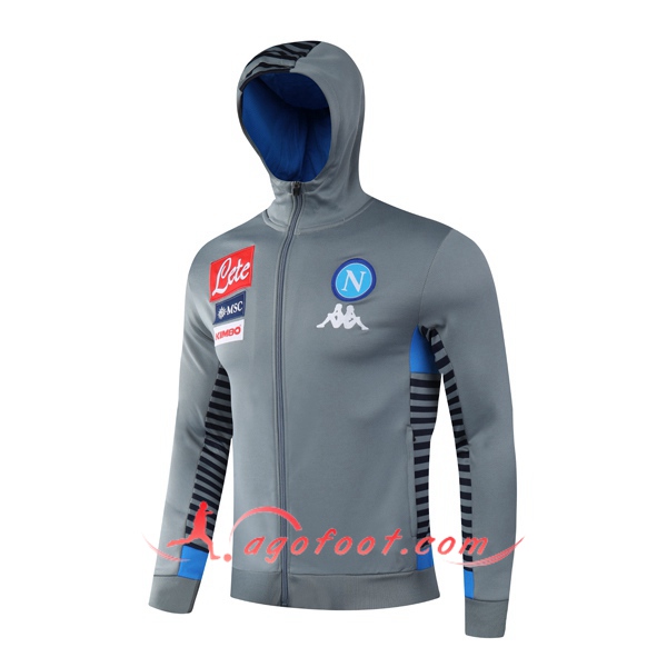Veste A Capuche SSC Naples Gris 20/21