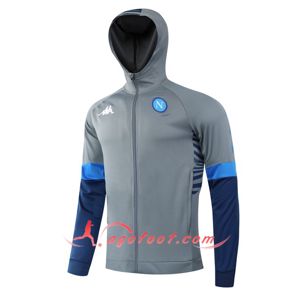 Veste A Capuche SSC Naples Gris 20/21