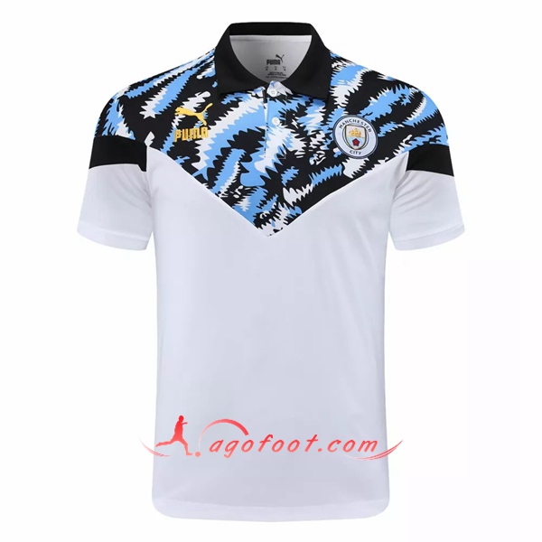 Polo Foot Manchester City Blanc 20/21