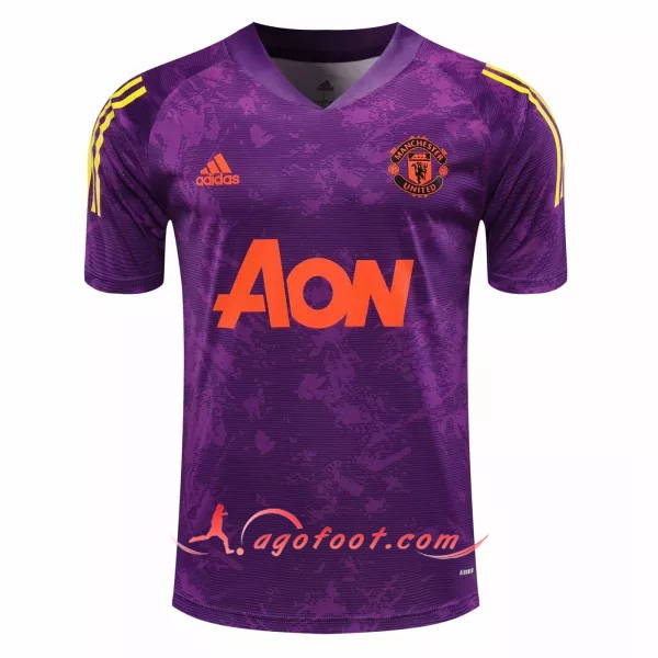 Training T-Shirts Manchester United Pourpre 20/21