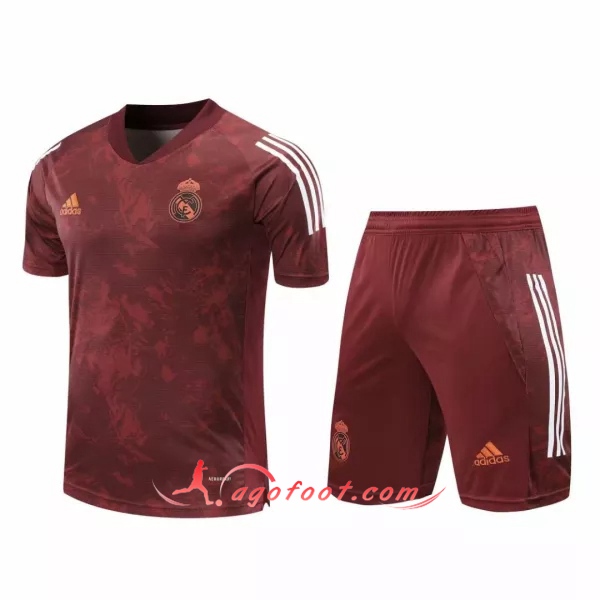 Training T-Shirts Real Madrid + Shorts Rouge 20/21