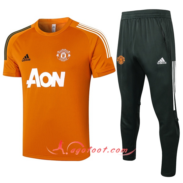 Training T-Shirts Manchester United + Pantalon Jaune 20/21