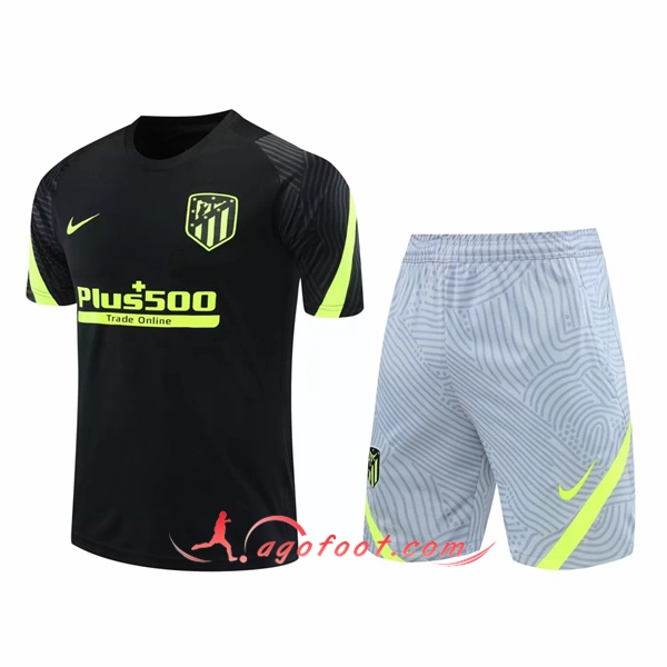 Training T-Shirts Atletico Madrid + Shorts Noir 20/21