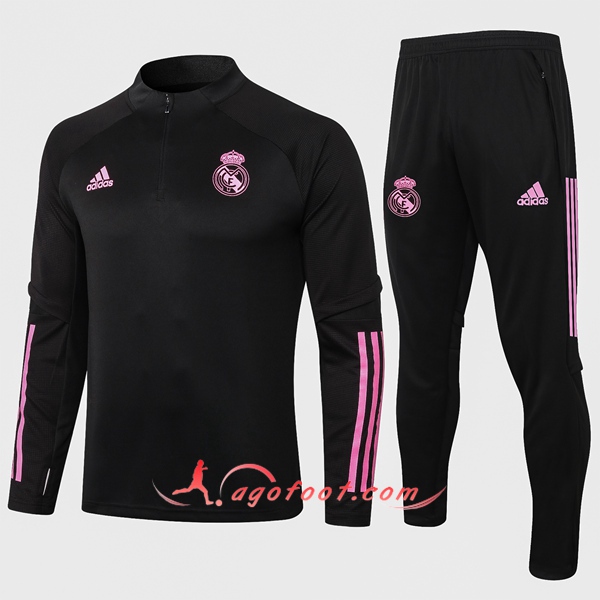 Ensemble Survetement de Foot Real Madrid Noir 20/21