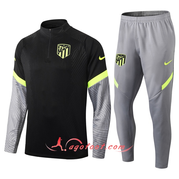 Ensemble Survetement de Foot Atletico Madrid Noir 20/21
