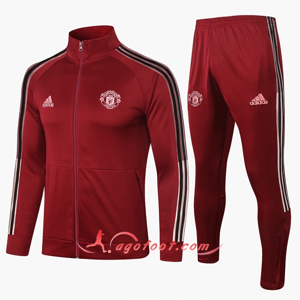 Ensemble Survetement de Foot - Veste Manchester United Rouge 20/21