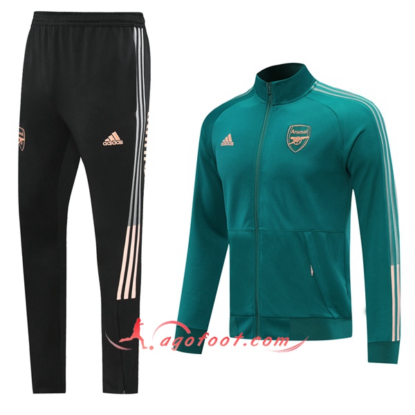Ensemble Survetement de Foot - Veste Arsenal Bleu 20/21