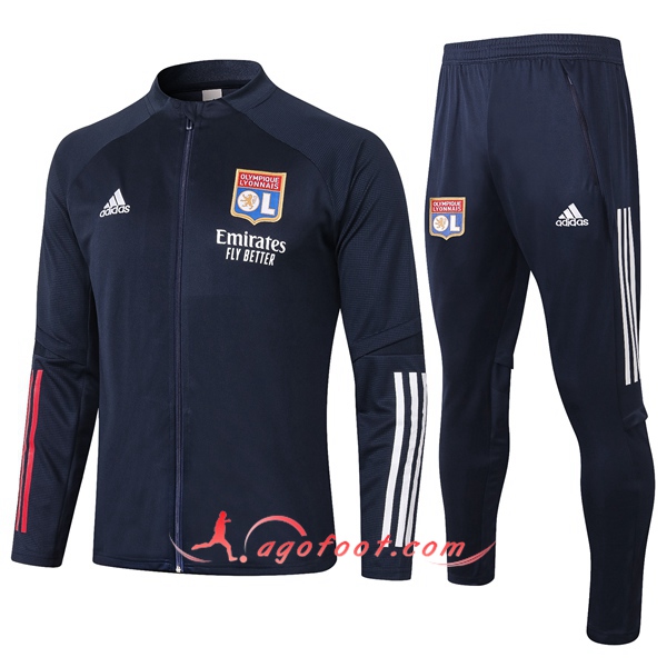 Ensemble Survetement de Foot - Veste Lyon OL Bleu 20/21