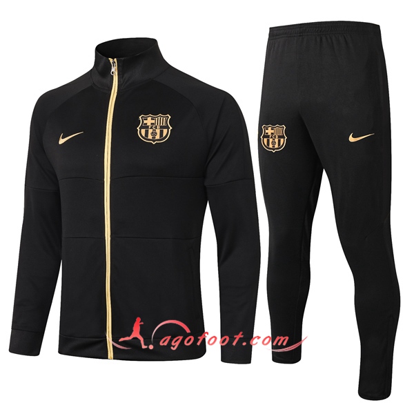 Ensemble Survetement de Foot - Veste FC Barcelone Noir 20/21