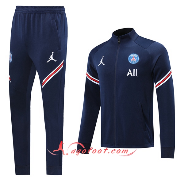 Ensemble Survetement de Foot - Veste Pairis PSG Bleu 20/21