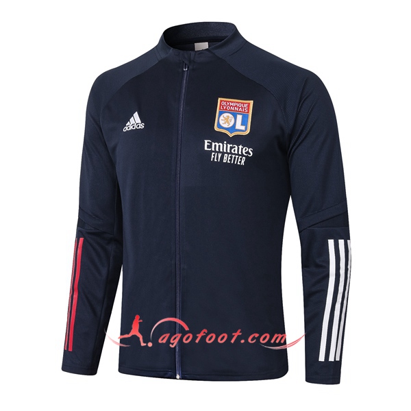 Nouveau Veste Foot Lyon OL Bleu 20/21