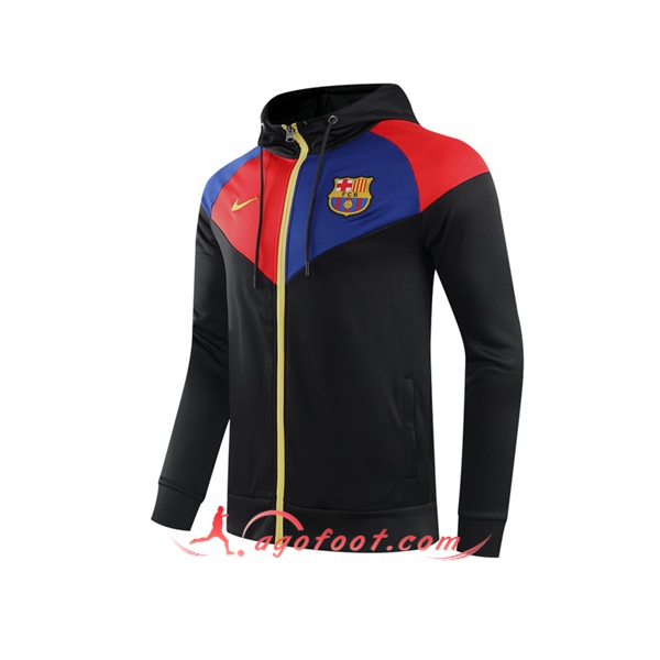 Nouveaux Veste A Capuche FC Barcelone Noir 20/21