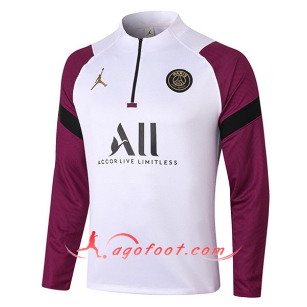 Nouveau Training Sweatshirt PSG Jordan Blanc/Violet 20/21