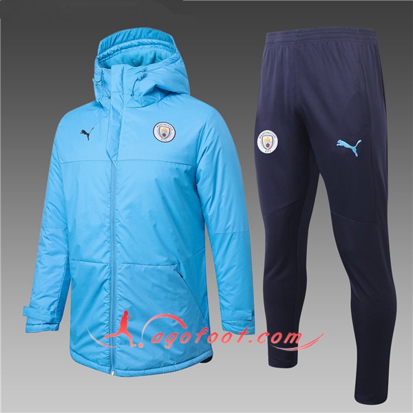 Doudoune Du Foot Manchester City Bleu + Pantalon 20/21