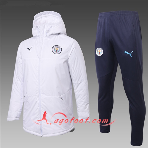 Doudoune Du Foot Manchester City Blanc + Pantalon 20/21