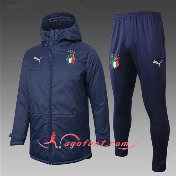 Doudoune Du Foot Italie Bleu Marin + Pantalon 20/21