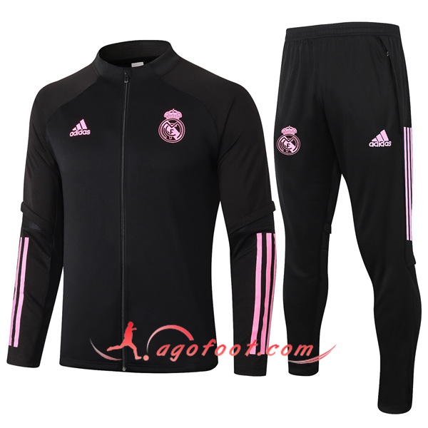 Ensemble Survetement de Foot - Veste Real Madrid Noir 20/21