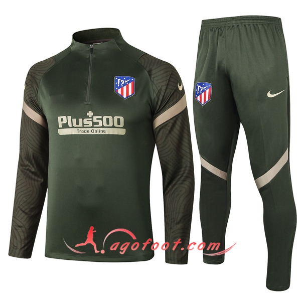 Ensemble Survetement de Foot Atletico Madrid Vert 20/21