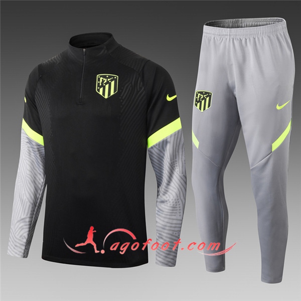Nouveau Survetement de Foot Atletico Madrid Enfant Noir 20/21