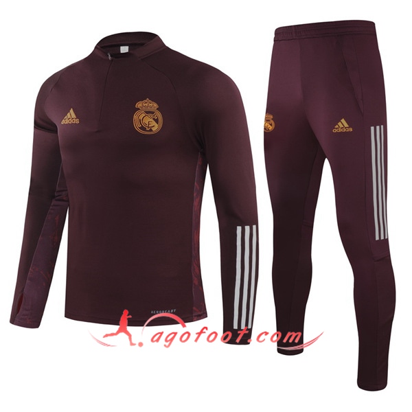 Nouveau Survetement de Foot Real Madrid Enfant Violet 20/21