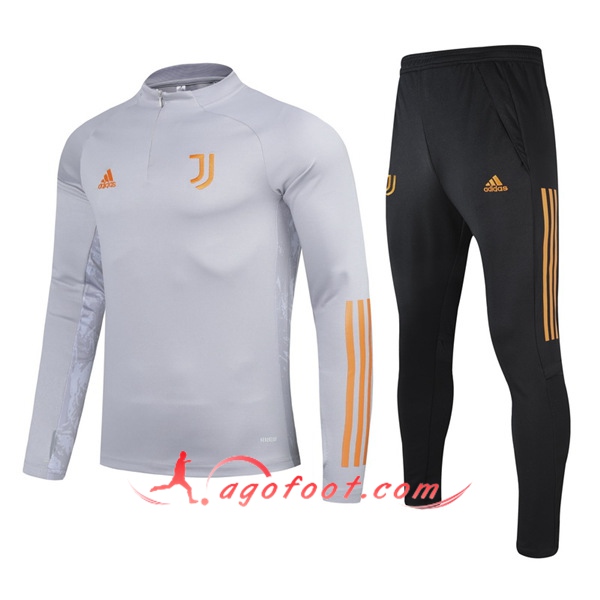 Nouveau Survetement de Foot Juventus Enfant Gris 20/21