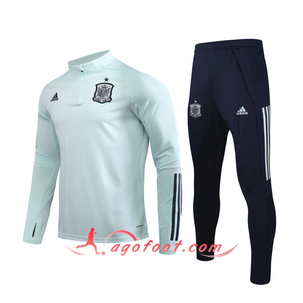 Nouveau Survetement de Foot Espagne Enfant Vert Clair 20/21