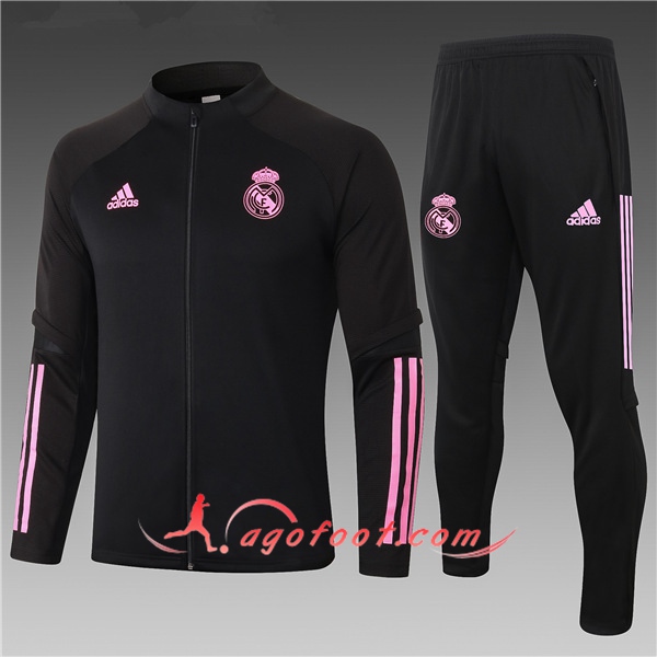 Nouveau Survetement Foot - Veste Real Madrid Enfant Noir 20/21