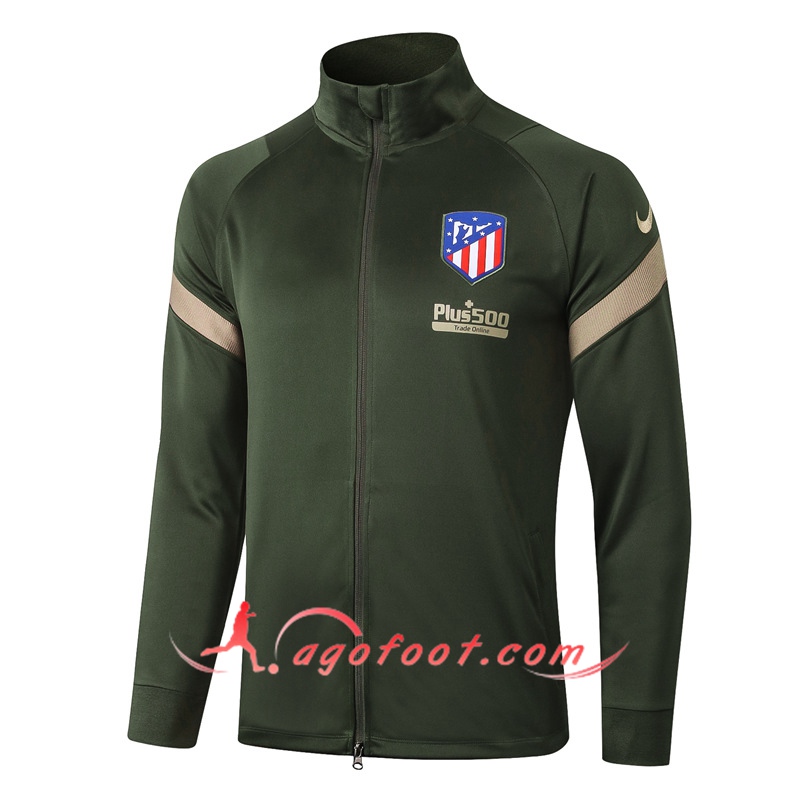 Nouveau Veste Foot Atletico Madrid Vert 20/21