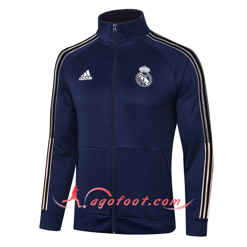 Nouveau Veste Foot Real Madrid Bleu Marin 20/21