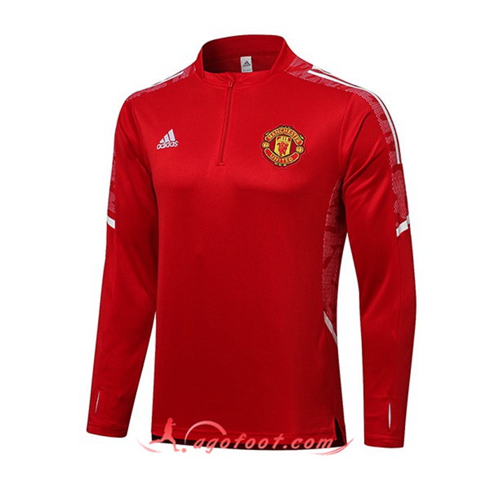 Sweatshirt Training Manchester United Rouge/Blanc 2021/2022