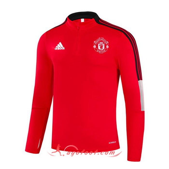 Sweatshirt Training Manchester United Rouge/Noir 2021/2022