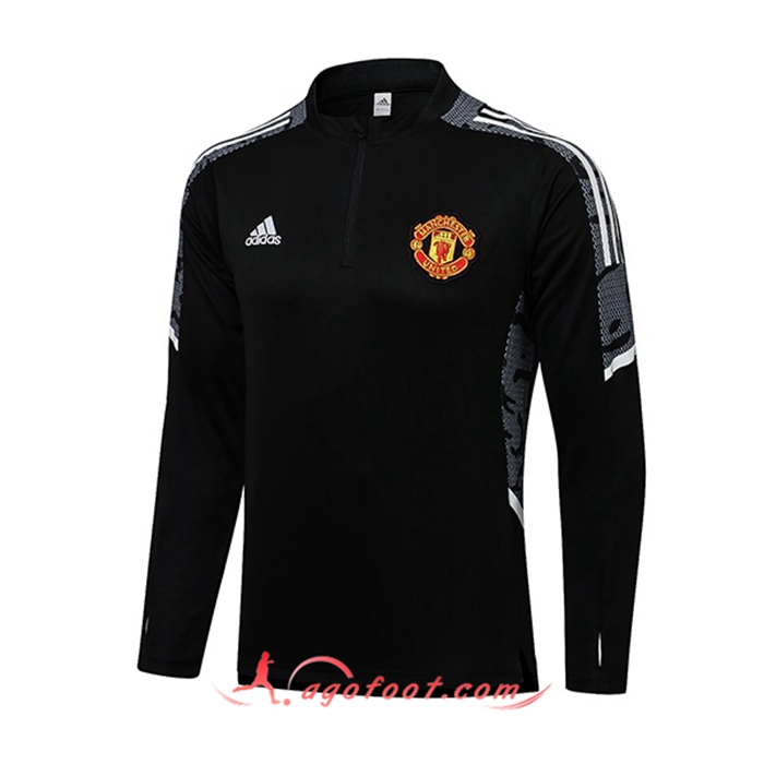 Sweatshirt Training Manchester United Noir/Blanc 2021/2022