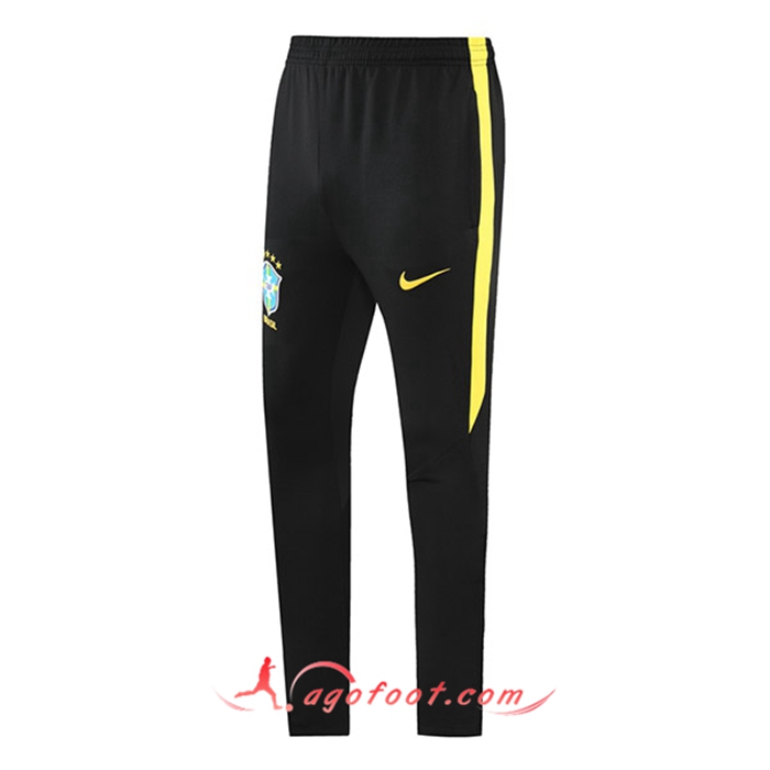 Training Pantalon Foot - Veste Bresil Noir/Jaune 2021/2022