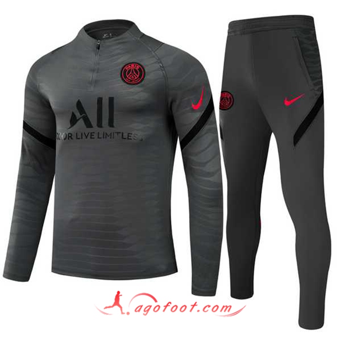 Ensemble Survetement de Foot Jordan PSG Gris 2021/2022