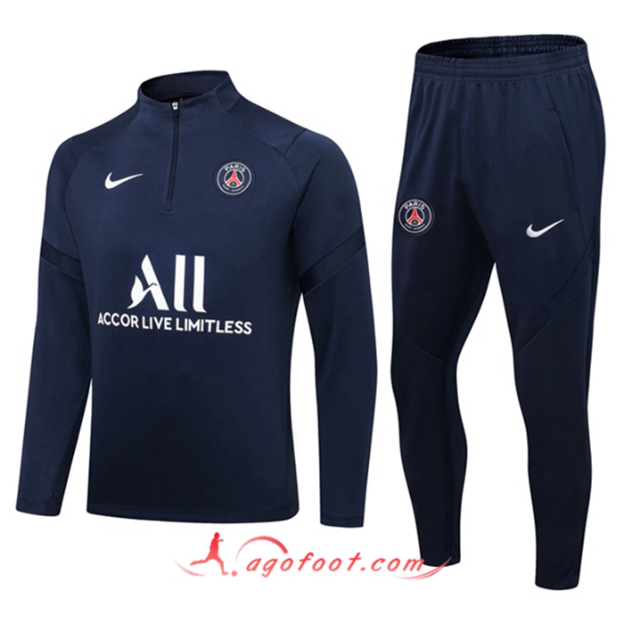 Ensemble Survetement de Foot Jordan PSG Bleu Marin 2021/2022