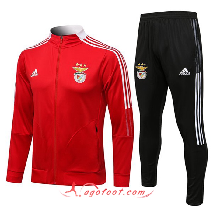 Ensemble Survetement de Foot - Veste S.L Benfica Rouge/Blanc 2021/2022