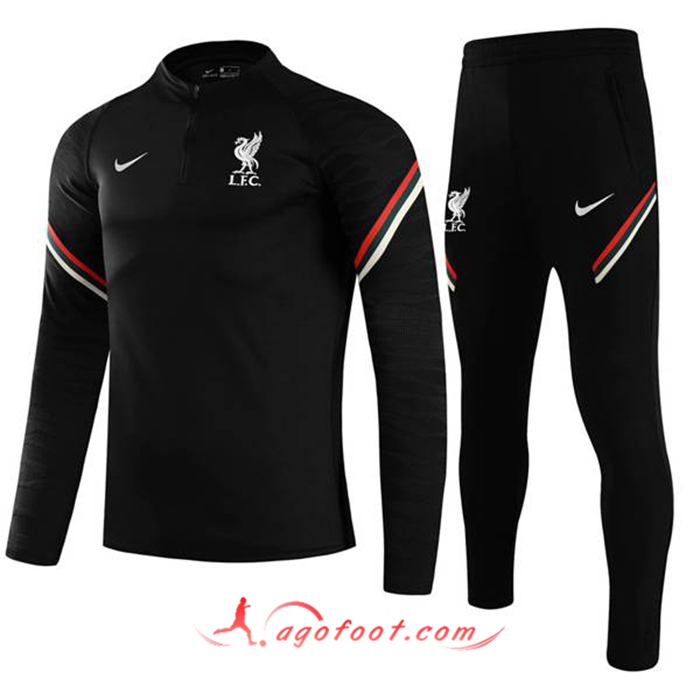 Ensemble Survetement de Foot FC Liverpool Enfant Noir 2021/2022