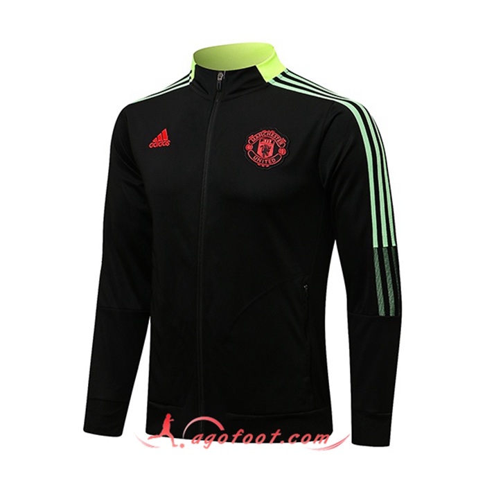 Veste Foot Manchester United Noir/Jaune/Vert 2021/2022