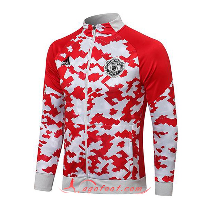Veste Foot Manchester United Rouge/Blanc 2021/2022