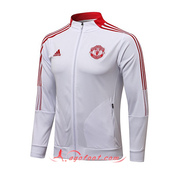 Veste Foot Manchester United Blanc/Rouge 2021/2022
