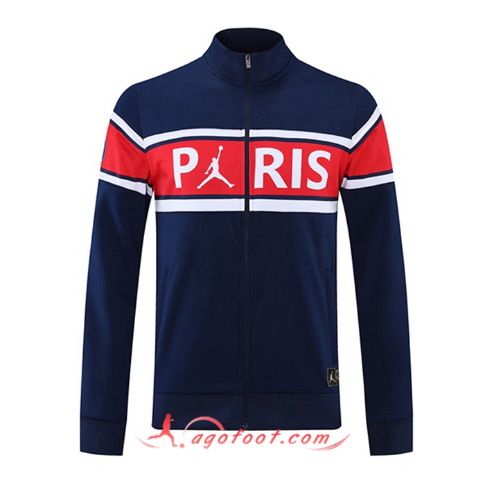 Veste Foot Jordan PSG Bleu Marin/Rouge/Blanc 2021/2022