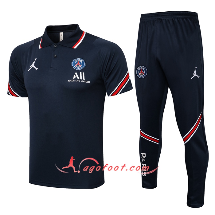 Ensemble Polo Jordan PSG + Pantalon Bleu Marin 2021/2022