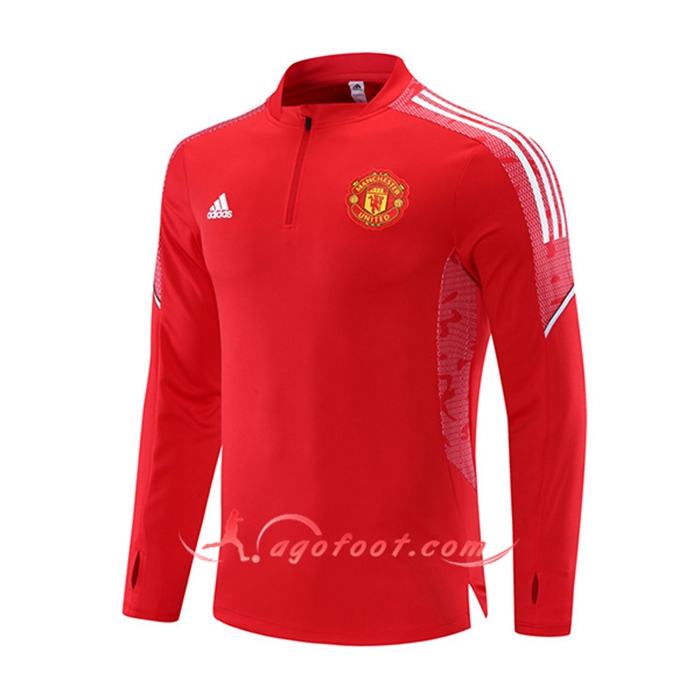 Sweatshirt Training Manchester United Blanc/Rouge 2021/2022