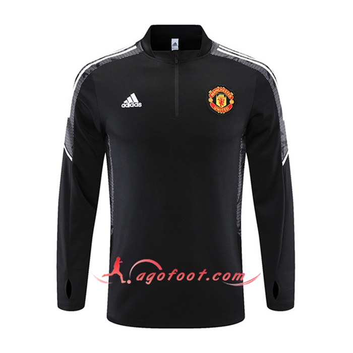 Sweatshirt Training Manchester United Noir/Blanc 2021/2022