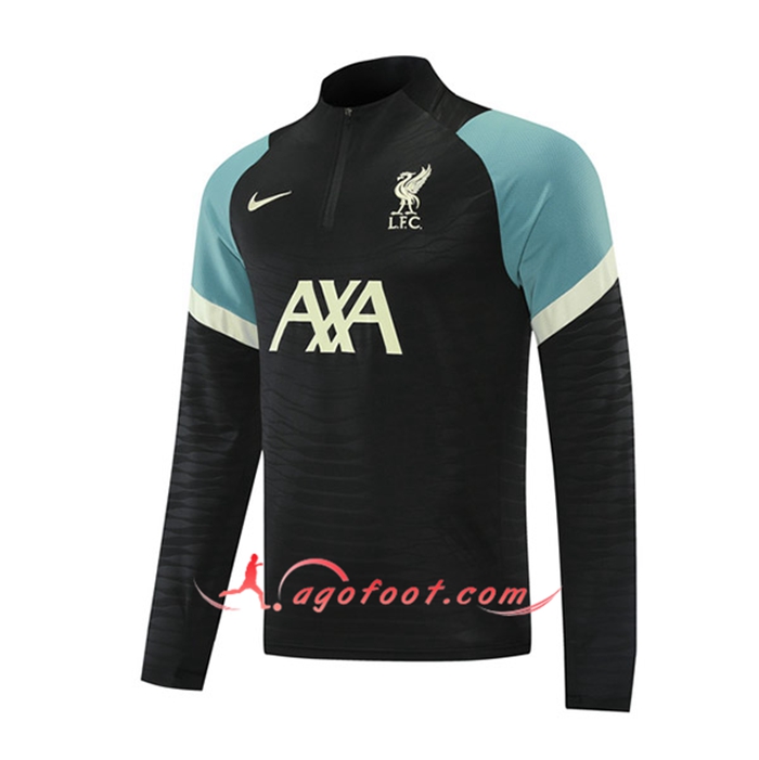 Sweatshirt Training FC Liverpool Noir/Vert 2021/2022