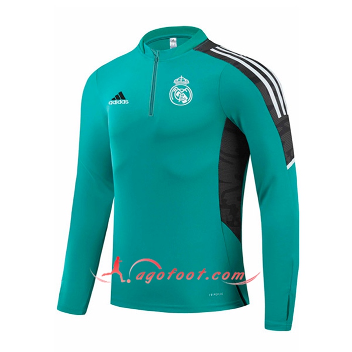 Sweatshirt Training Real Mardrid Vert/Noir 2021/2022