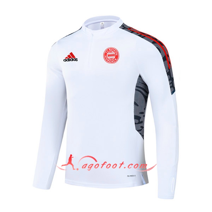 Sweatshirt Training FC Bayern Munich Blanc/Rouge 2021/2022