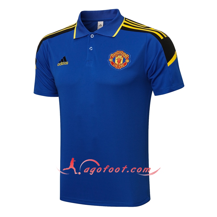 Polo Foot Manchester United Bleu/Noir 2021/2022 -01
